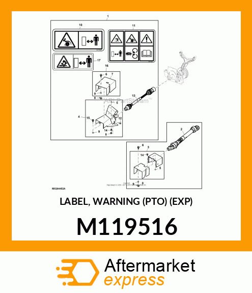 LABEL, WARNING (PTO) (EXP) M119516