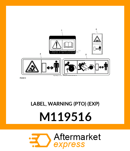 LABEL, WARNING (PTO) (EXP) M119516