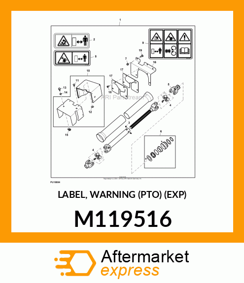 LABEL, WARNING (PTO) (EXP) M119516