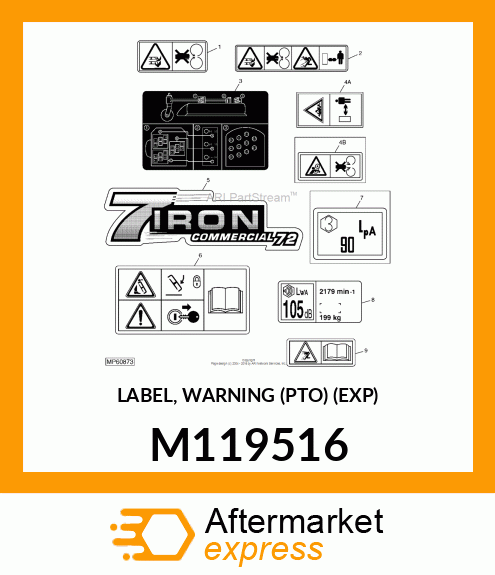 LABEL, WARNING (PTO) (EXP) M119516