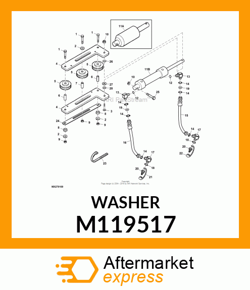 WASHER, HARDENED SQ HOLE M119517