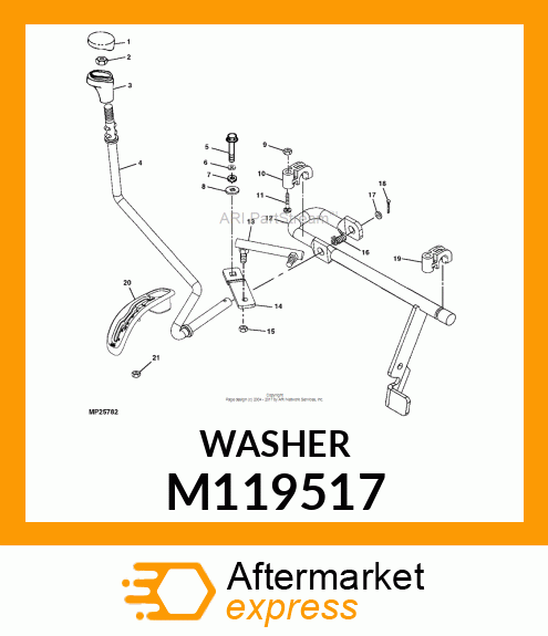 WASHER, HARDENED SQ HOLE M119517