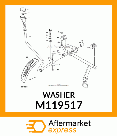 WASHER, HARDENED SQ HOLE M119517