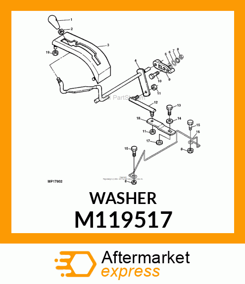 WASHER, HARDENED SQ HOLE M119517