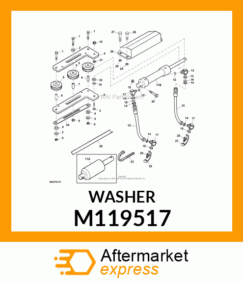 WASHER, HARDENED SQ HOLE M119517