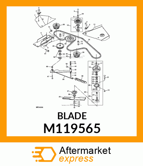 CUTTER, ROTARY (72" LOW NOISE) M119565