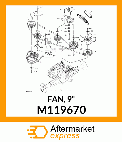 FAN, 9" M119670