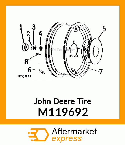 TIRE, TIRE,23X10.50 M119692