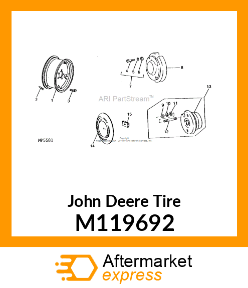 TIRE, TIRE,23X10.50 M119692