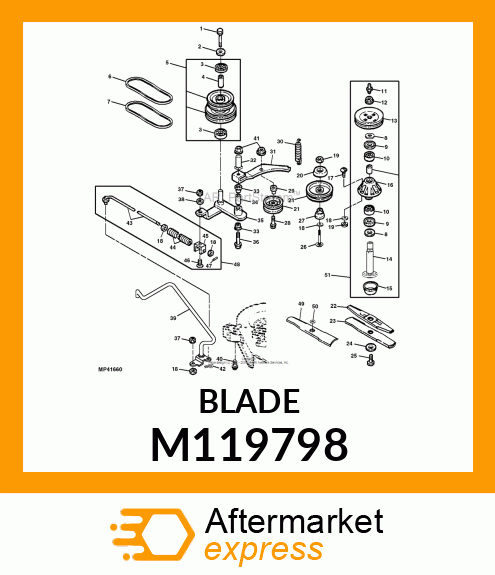 BLADE, MULCHING (LOW LIFT) M119798