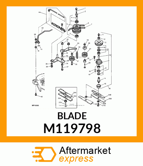 BLADE, MULCHING (LOW LIFT) M119798