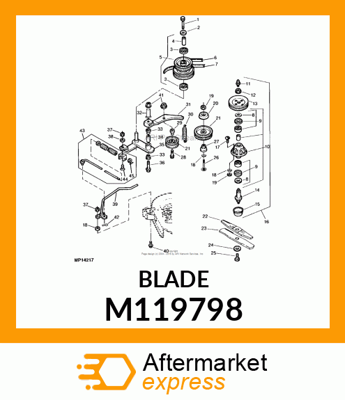 BLADE, MULCHING (LOW LIFT) M119798