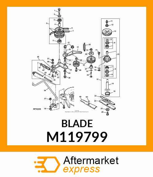 BLADE, CUTTING (MULCH TYPE) (44) M119799