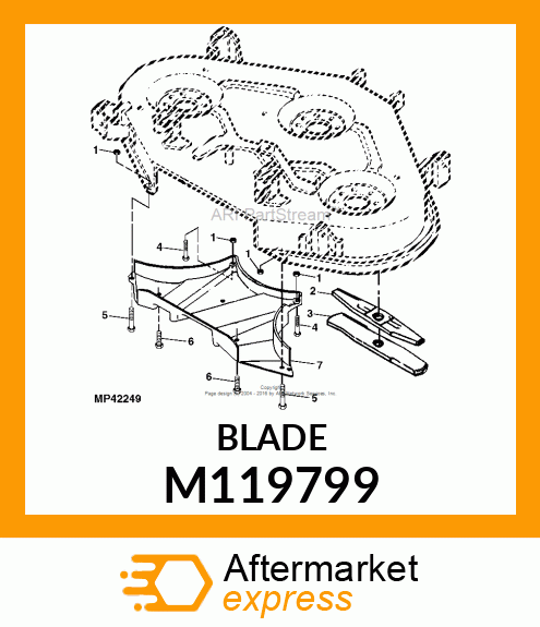 BLADE, CUTTING (MULCH TYPE) (44) M119799