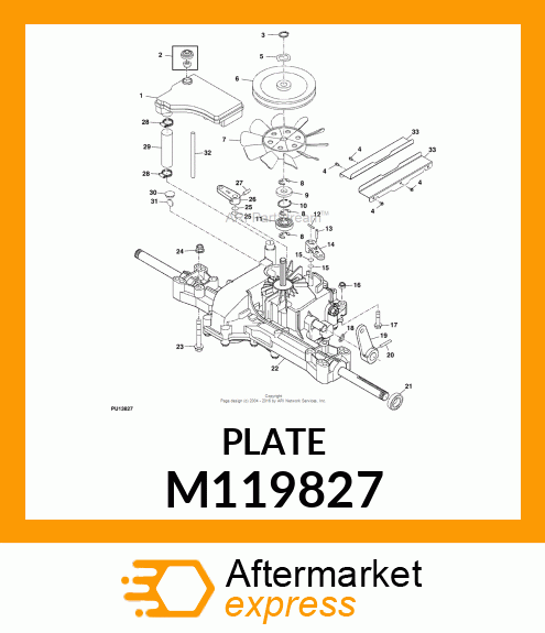 PLATE, THRUST (B) M119827