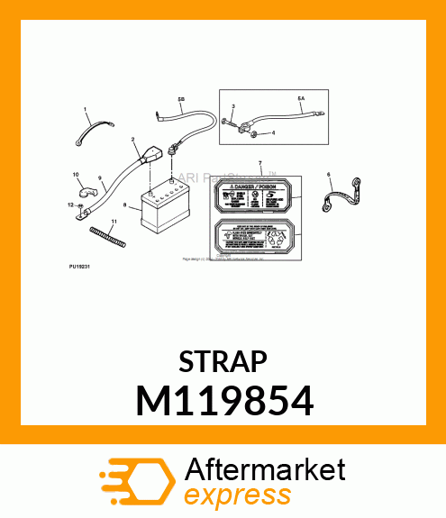 STRAP, BATTERY M119854