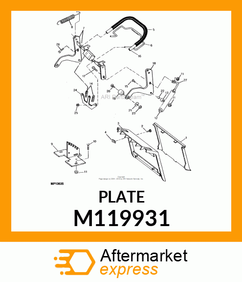 Plate Lift Quadrant M119931