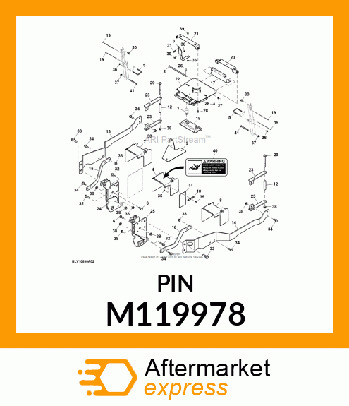 PIN FASTENER, PIN, SEAT M119978