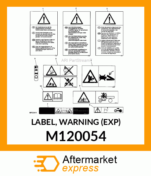 LABEL, WARNING (EXP) M120054