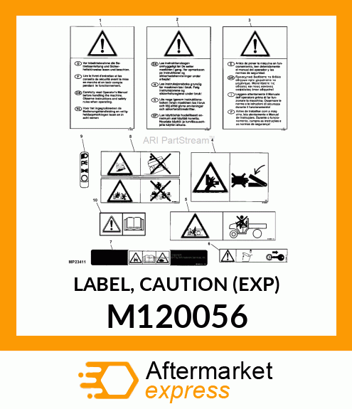 LABEL, CAUTION (EXP) M120056