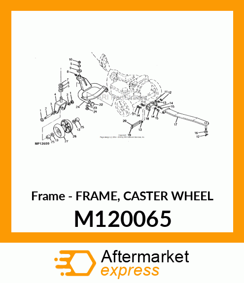 Frame - FRAME, CASTER WHEEL M120065