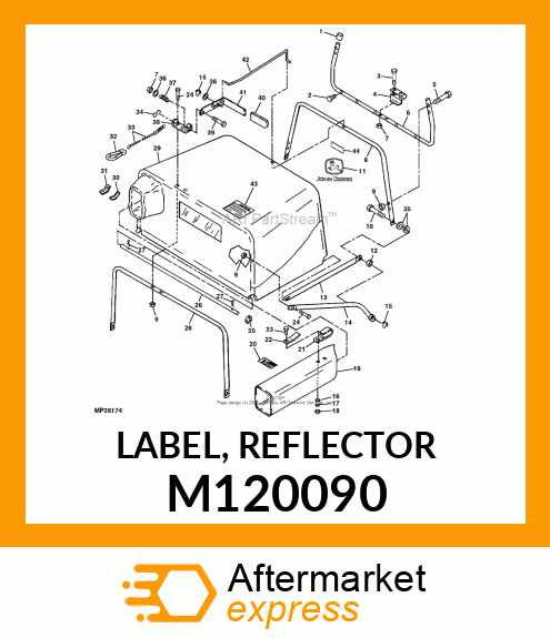 LABEL, REFLECTOR M120090