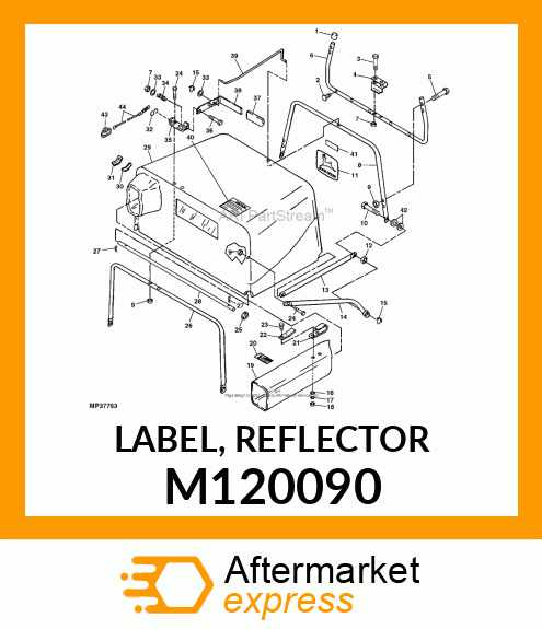 LABEL, REFLECTOR M120090