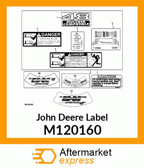 LABEL, 48 " MULCH COMPATIBLE M120160