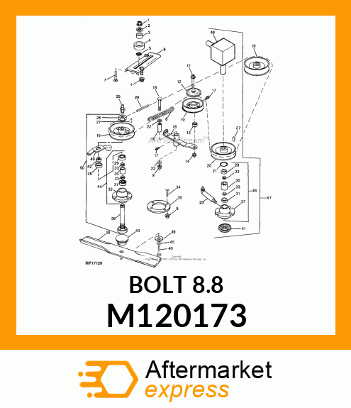 BOLT, M16X2X60 HEX HD 8.8 M120173