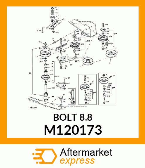 BOLT, M16X2X60 HEX HD 8.8 M120173