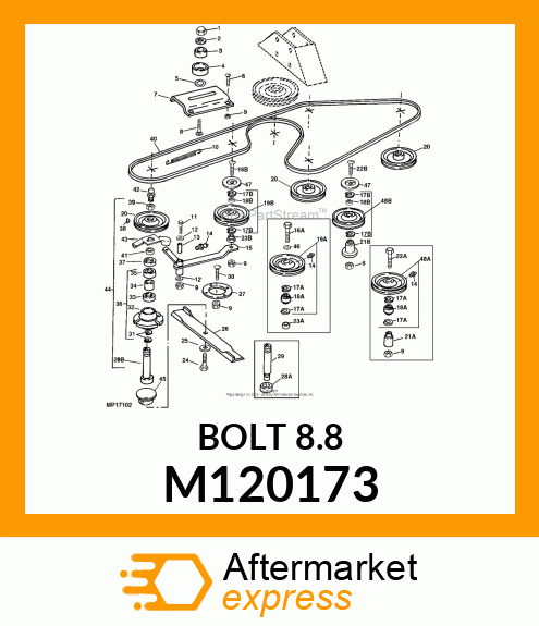 BOLT, M16X2X60 HEX HD 8.8 M120173