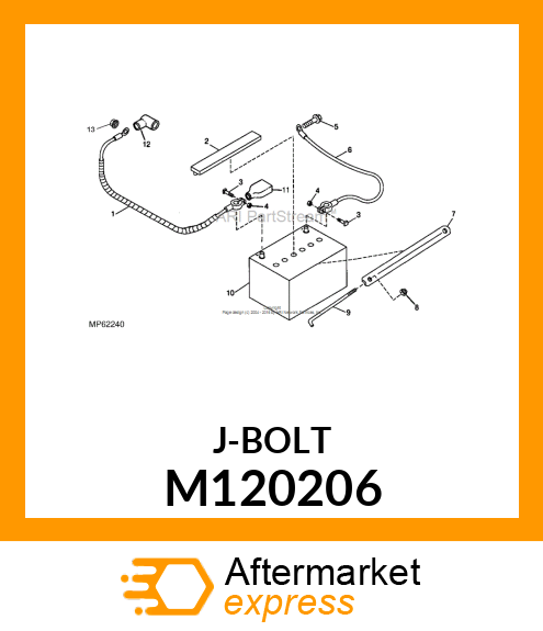 HOOK BOLT, BOLT, HOOK M120206