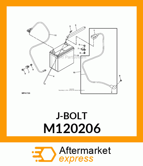 HOOK BOLT, BOLT, HOOK M120206