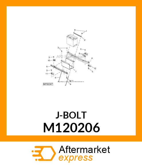 HOOK BOLT, BOLT, HOOK M120206