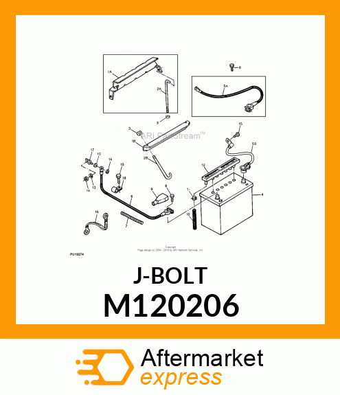 HOOK BOLT, BOLT, HOOK M120206