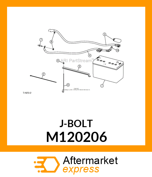 HOOK BOLT, BOLT, HOOK M120206