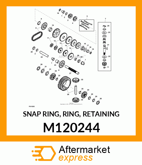 SNAP RING, RING, RETAINING M120244