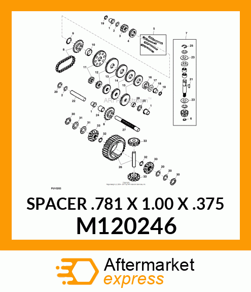 SPACER .781 X 1.00 X .375 M120246