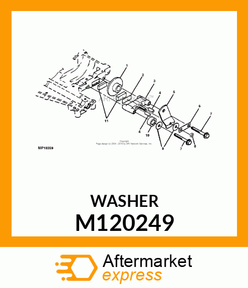 WASHER, WASHER, PL .321 X 1.00 X .0 M120249