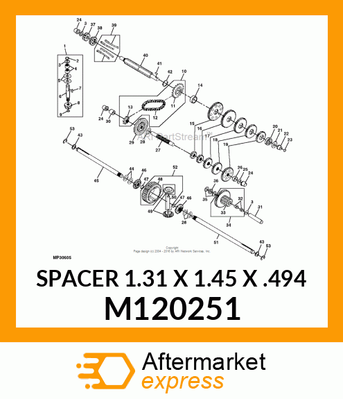 SPACER 1.31 X 1.45 X .494 M120251