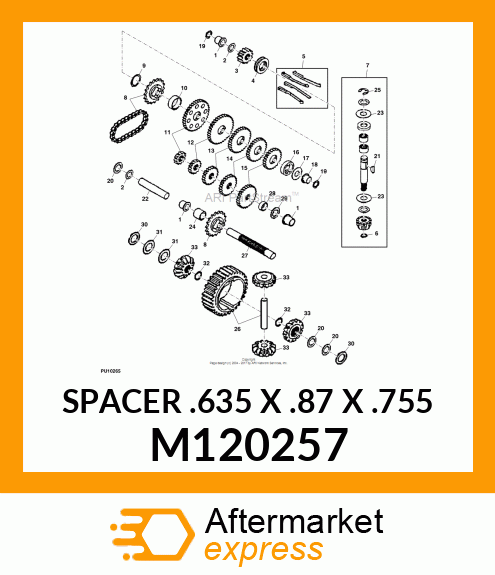 SPACER .635 X .87 X .755 M120257