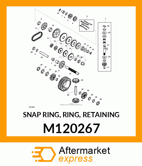 SNAP RING, RING, RETAINING M120267