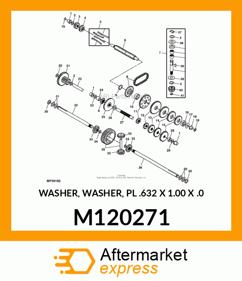 WASHER, WASHER, PL .632 X 1.00 X .0 M120271