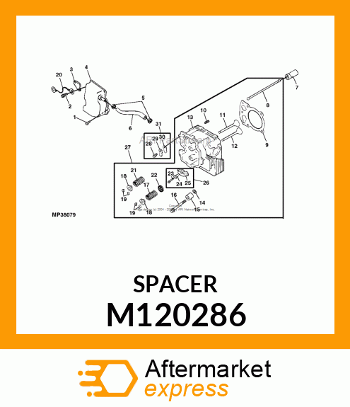 SPACER, HEAD BOLT EXHAUST PORT M120286