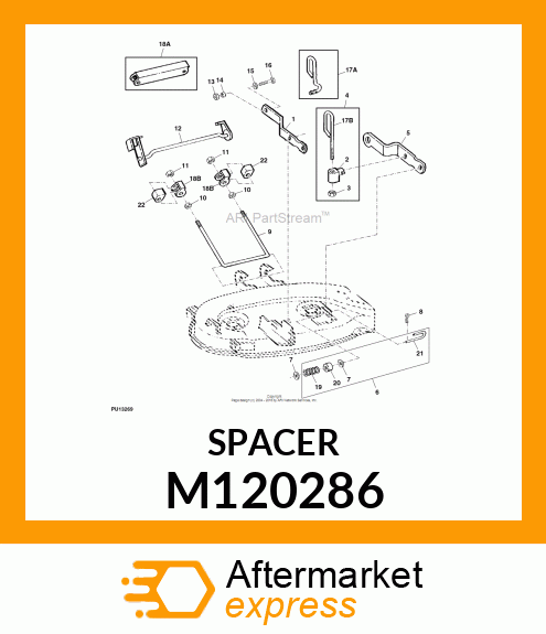 SPACER, HEAD BOLT EXHAUST PORT M120286