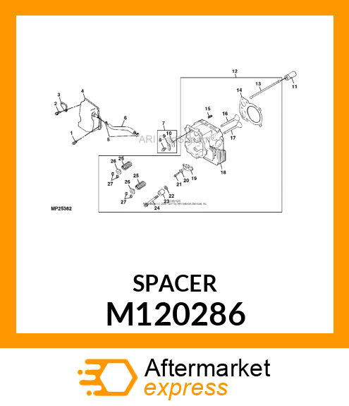 SPACER, HEAD BOLT EXHAUST PORT M120286