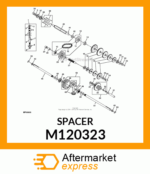 SPACER 1.33 X 1.50 X .374 M120323