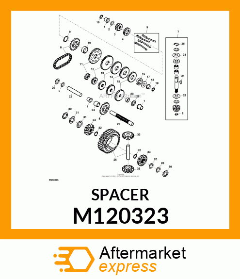 SPACER 1.33 X 1.50 X .374 M120323