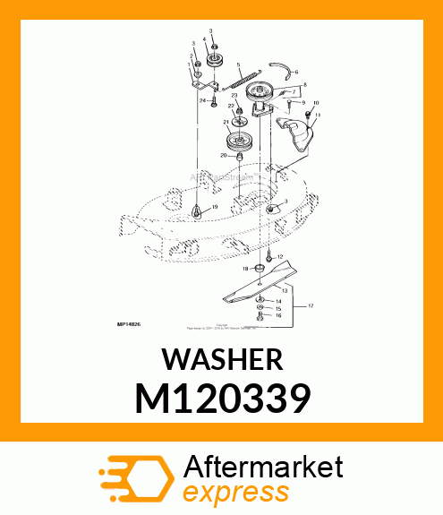 WASHER, MOWER STOP M120339