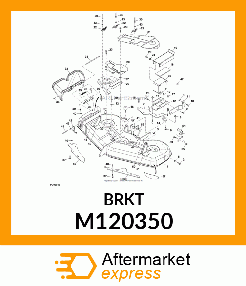 DEFLECTOR, BAFFLE, LH FRONT (48") M120350